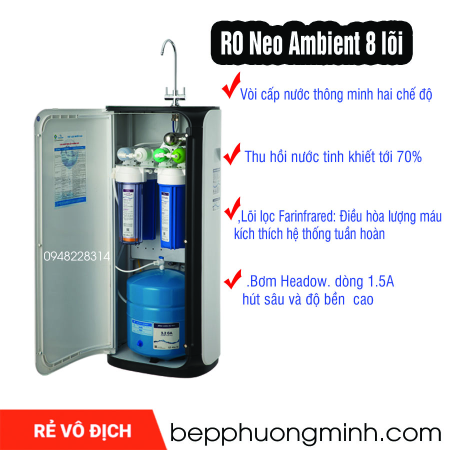 may loc nuoc tan a RO Neo Ambient 8 loi