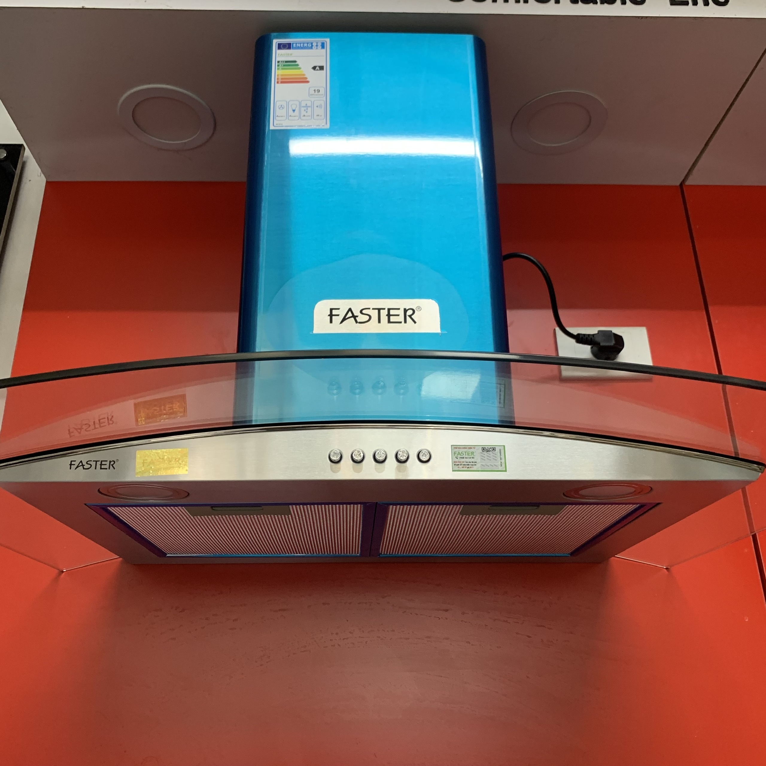 Máy hút mùi kính cong Faster FS 3388-70S  (New 2023)