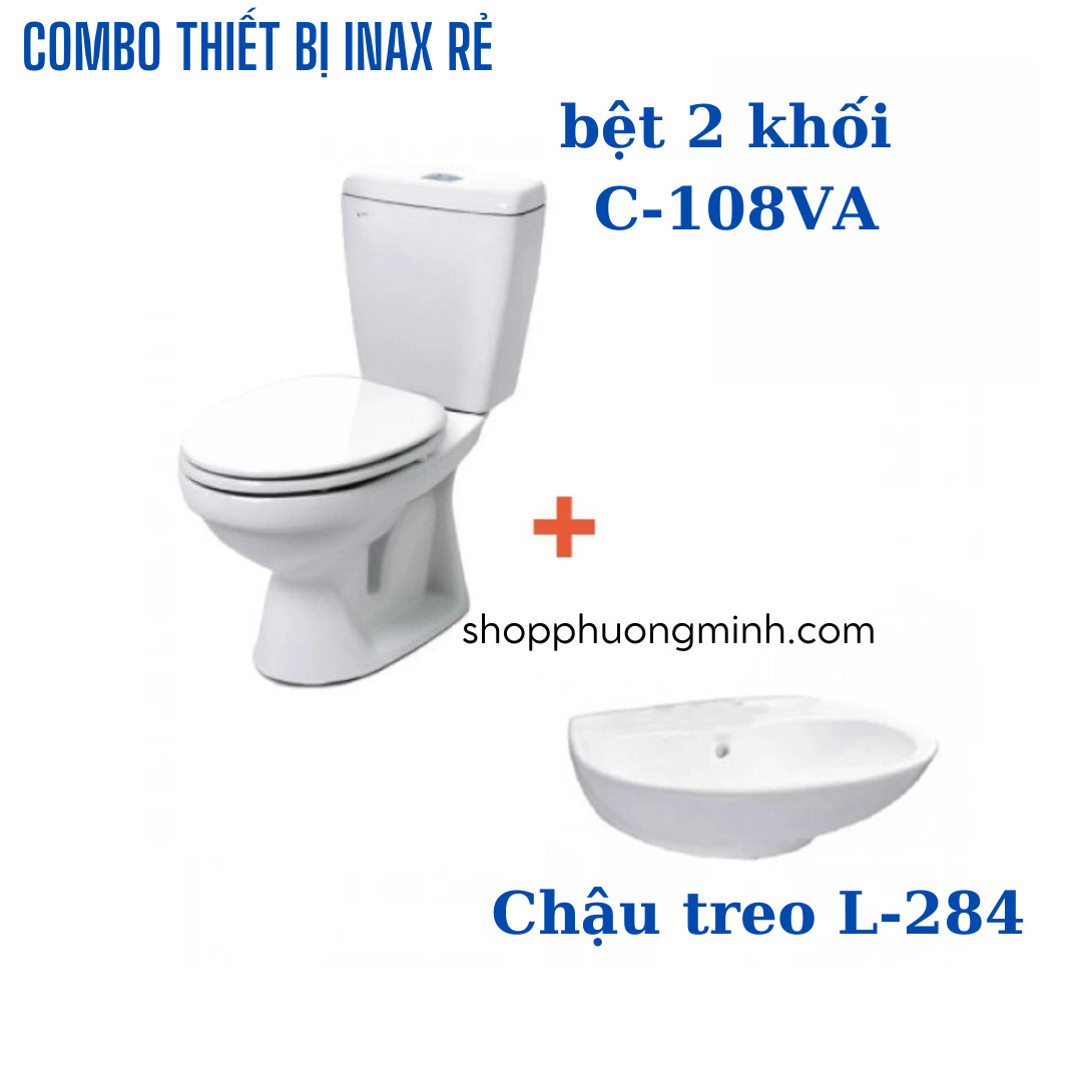 Combo inax bệt C-108VA và chậu L-284V