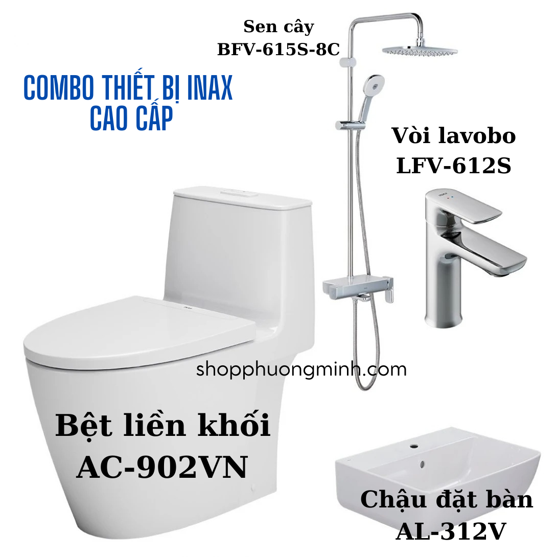 Combo thiết bị INAX AC-902VN+AL-312V+LFV-612S+BFV-615S-8C