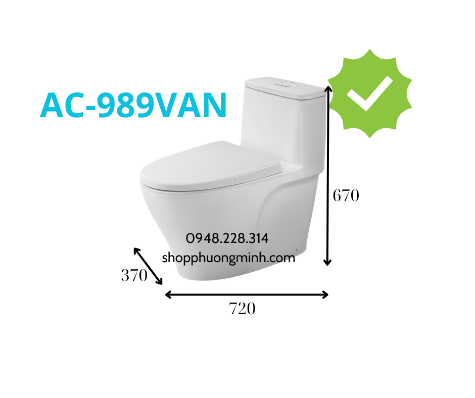 Bồn cầu 1 khối Inax AC-989VN (AC989VN) Nắp Êm