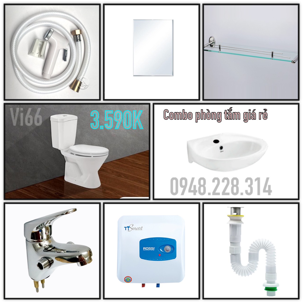 Combo thiết bị vệ sinh Viglacera giá rẻ chính hãng