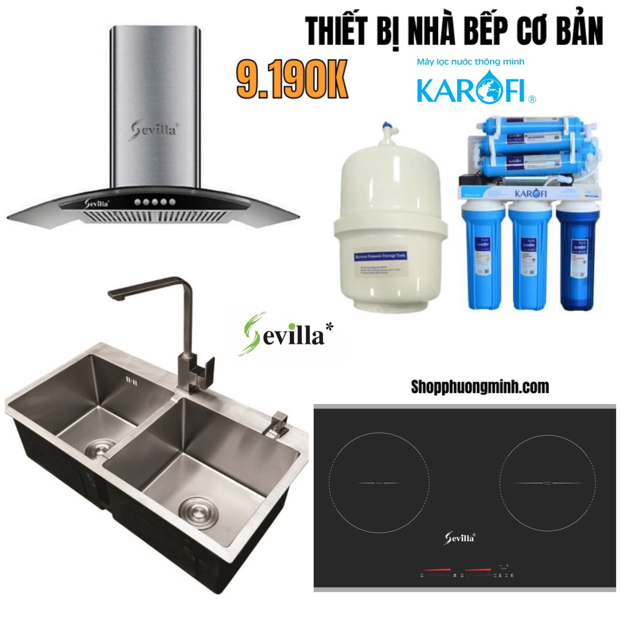 Giảm 30% combo thiết bị nhà bếp Sevilla