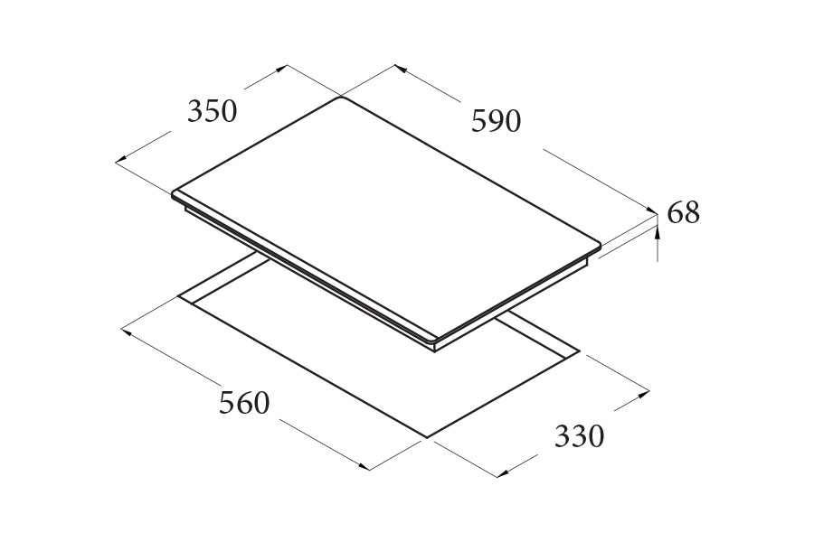 Bếp từ Cata IB 2Plus BK