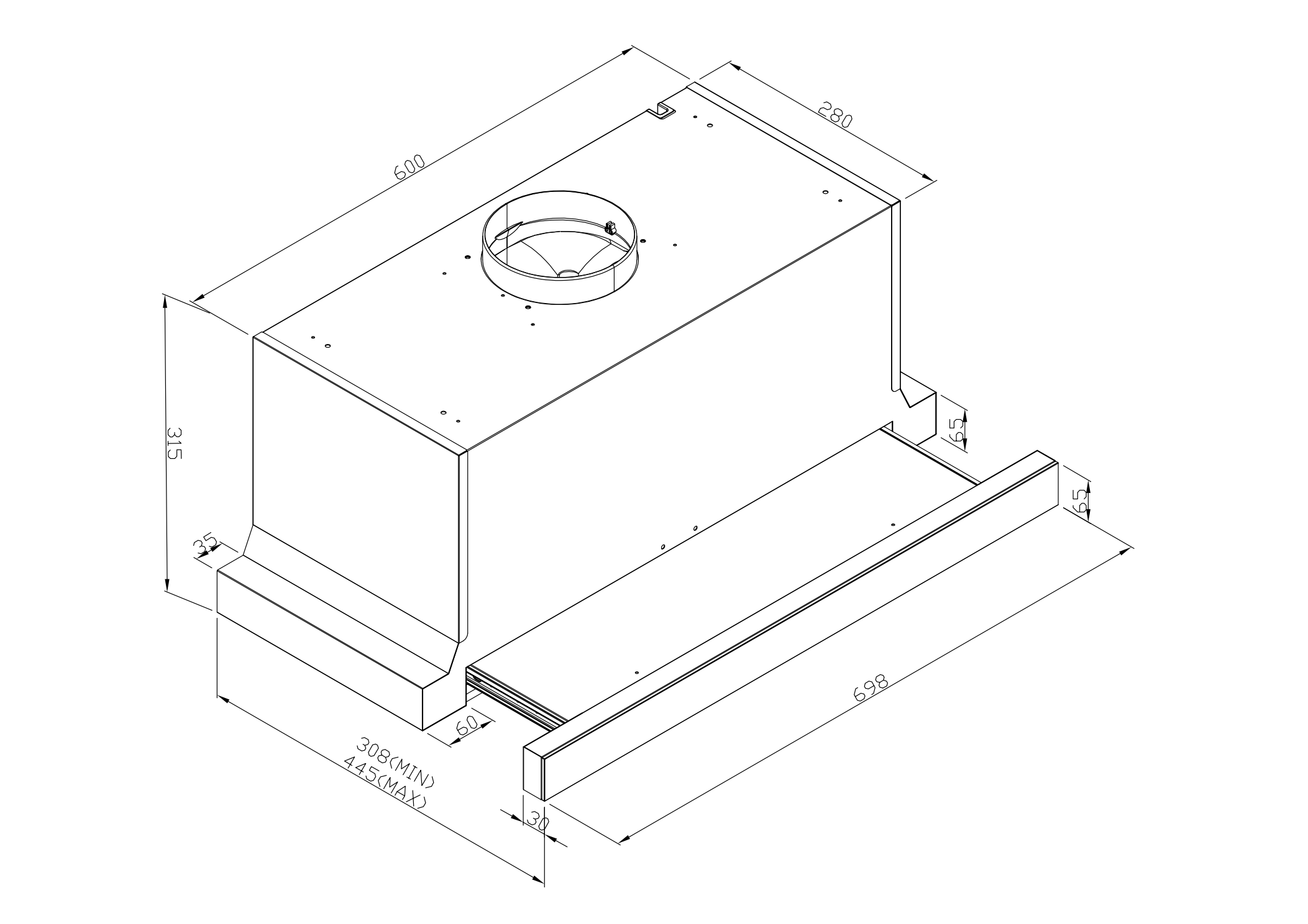 Hút mùi âm tủ eurofire EF016 Classical