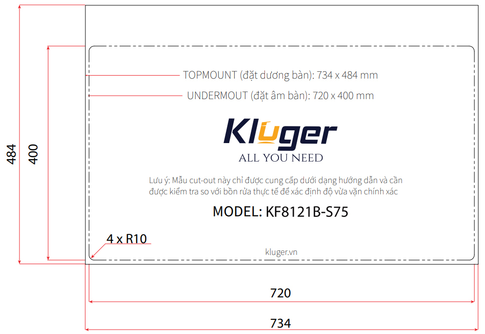 Chậu rửa Kluger KF8121B-S75