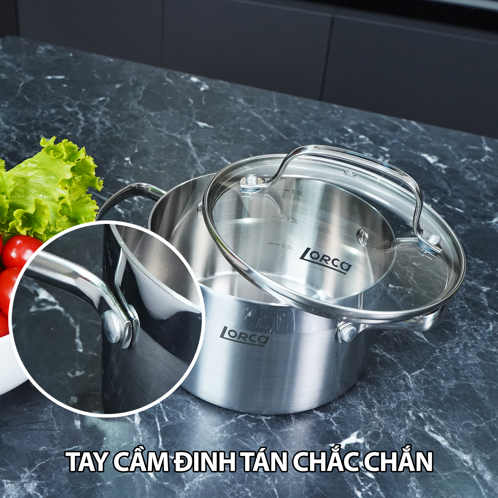 BỘ NỒI INOX ĐÁY LIỀN LORCA TA 5509