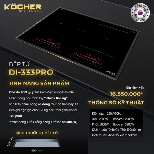Bếp từ Kocher DI-333PRO
