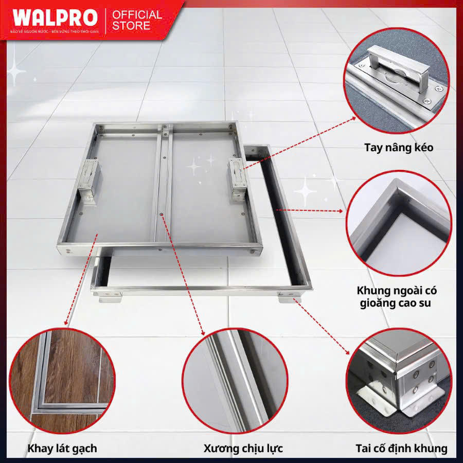 Nắp bể ngầm inox sus304