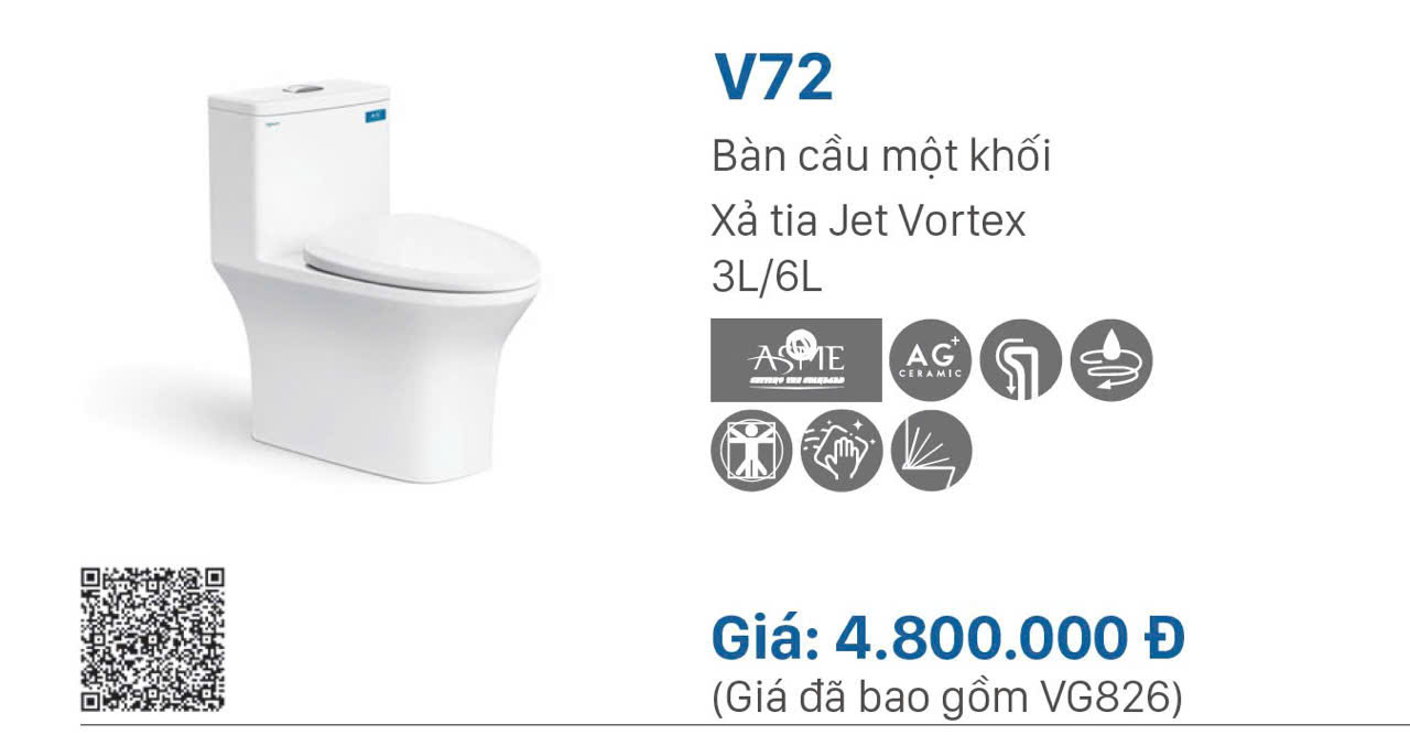 Combo thiết bị vệ sinh Viglacera chính hãng