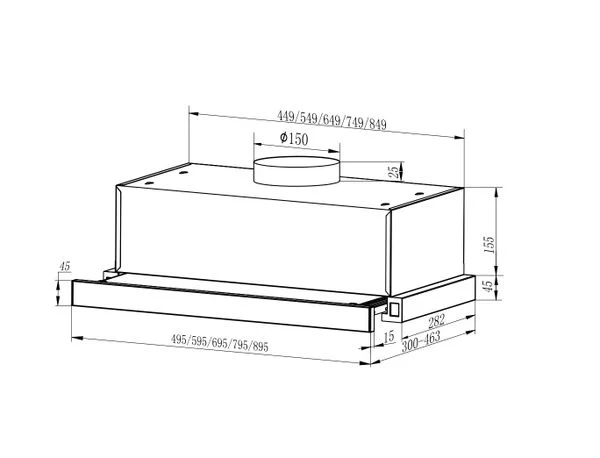Hút mùi âm tủ Blanc BA 7002B