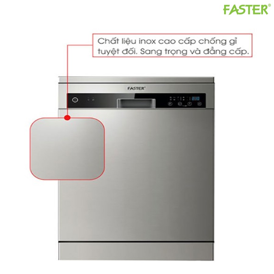 Máy rửa bát sấy khô cảm ứng Faster Turbodry633AS