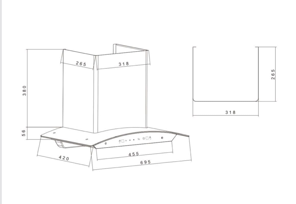 Máy hút mùi tự động làm sạch Blanc BA 870AT