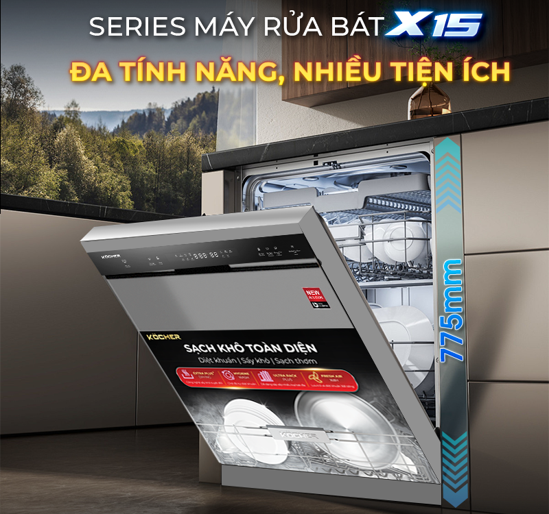 Máy rửa bát Kocher X15S