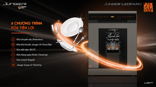Máy rửa bát Junger JG Leopard DWJ-163-MS