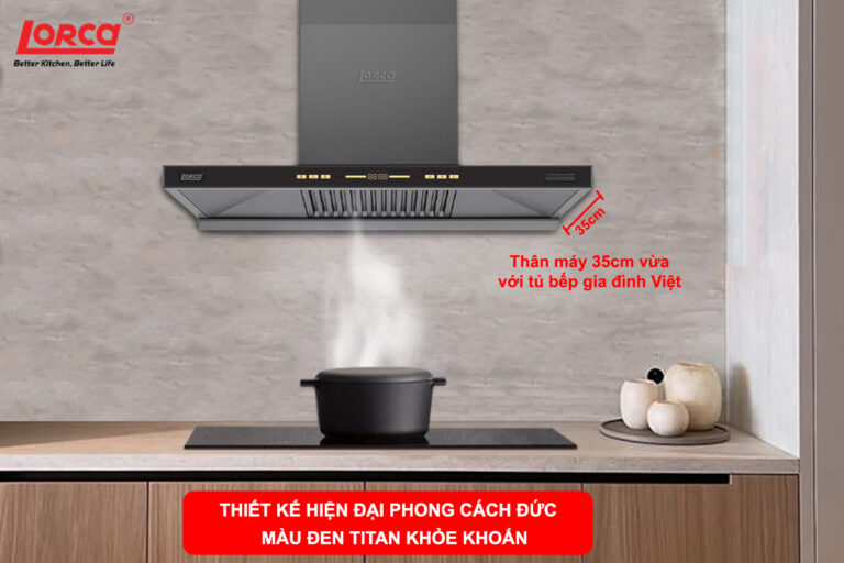 MÁY HÚT MÙI LORCA LC 3709 Ultra LuxSR8P-90CM