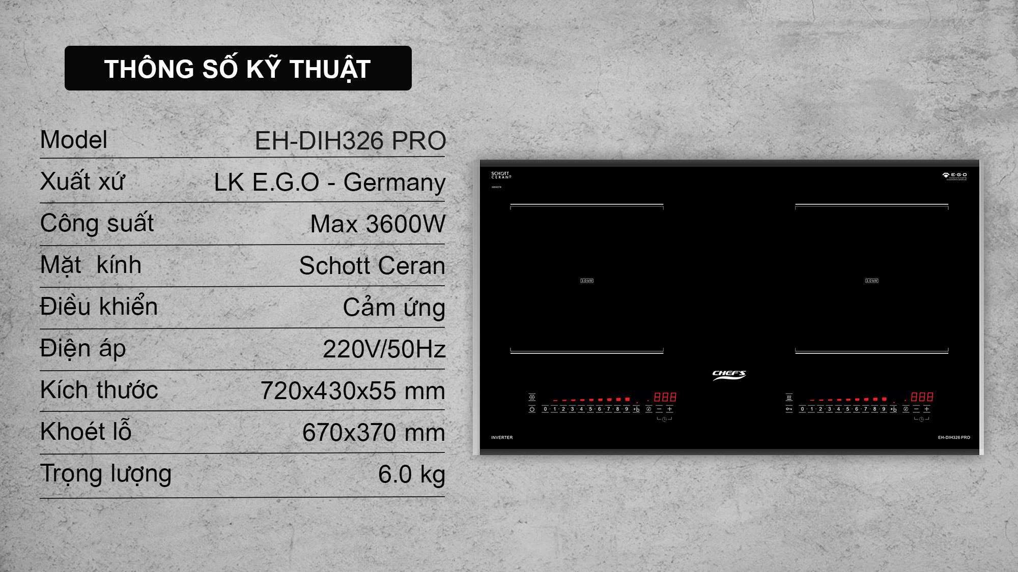 Bếp từ Chef’s EH-DIH326 PRO