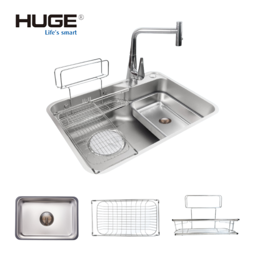CHẬU RỬA BÁT 1 HỐ HUGE H-JS6848
