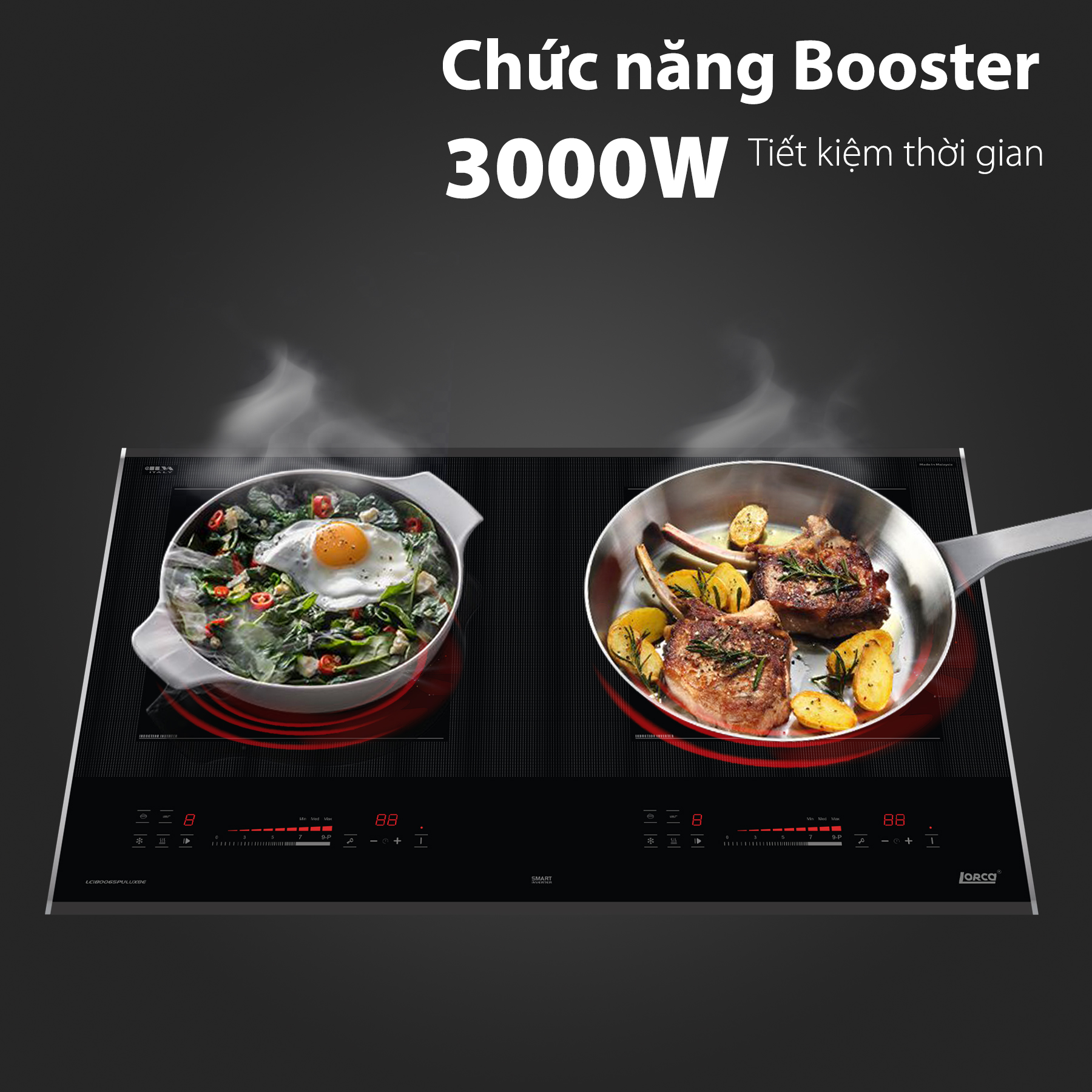 Bếp từ đôi Lorca LCI80065PULUX8E