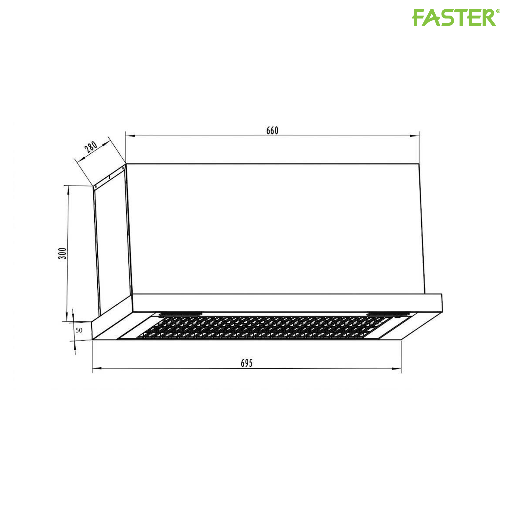 Máy hút mùi âm tủ FS 7035LCD SUPER AUTOCLEAN