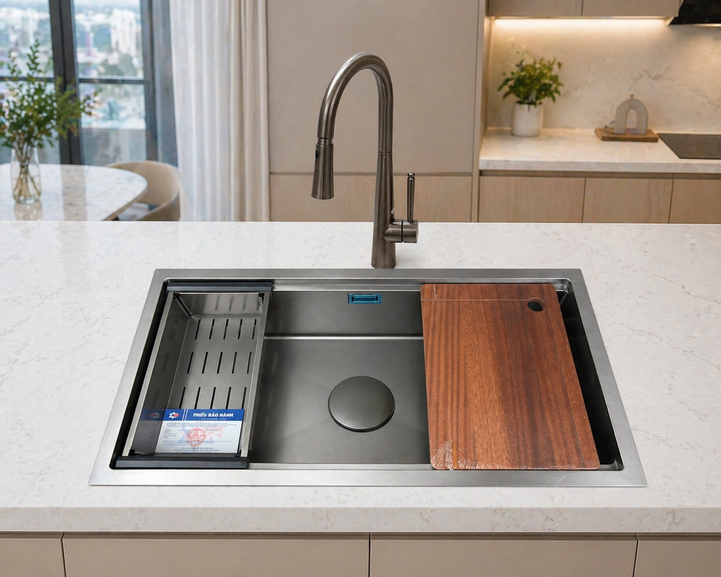 Chậu rửa bát Kagol âm bàn đá 8045