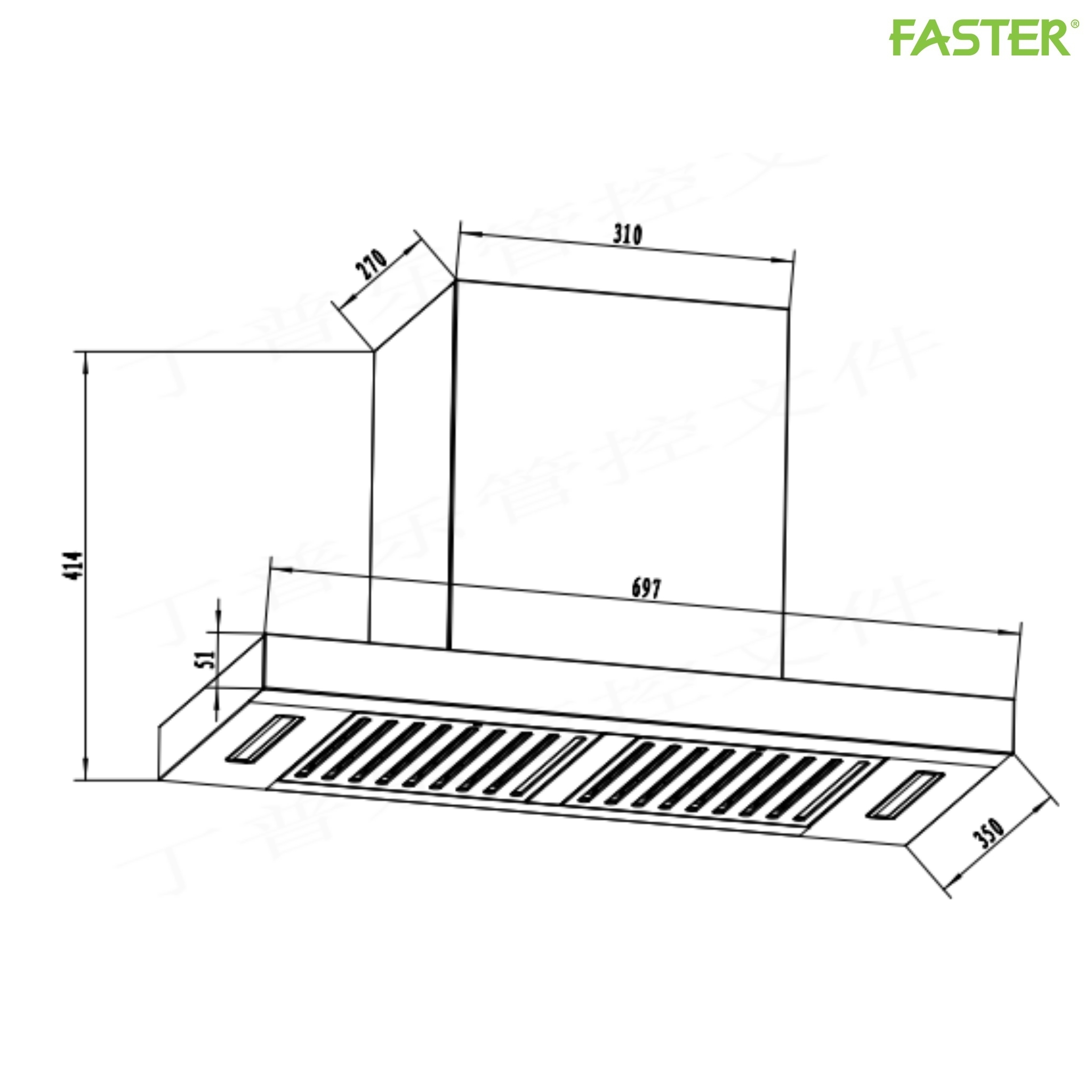 Hút mùi chữ T FS 700LCD PRO AUTOCLEAN