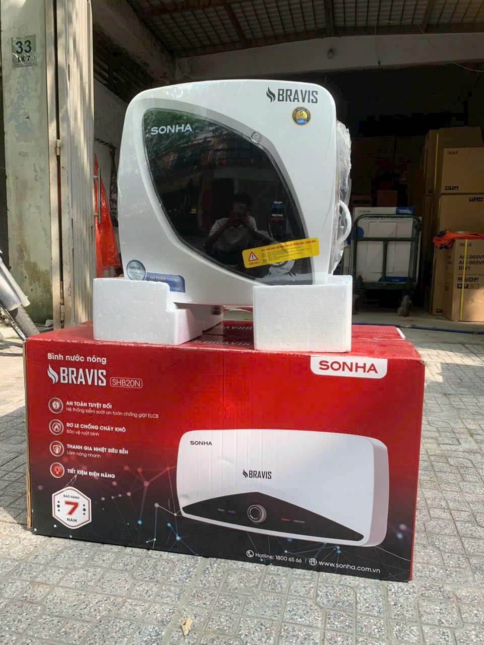 Bình nóng lạnh Sơn Hà Bravis 15L vuông – Dành cho công trình