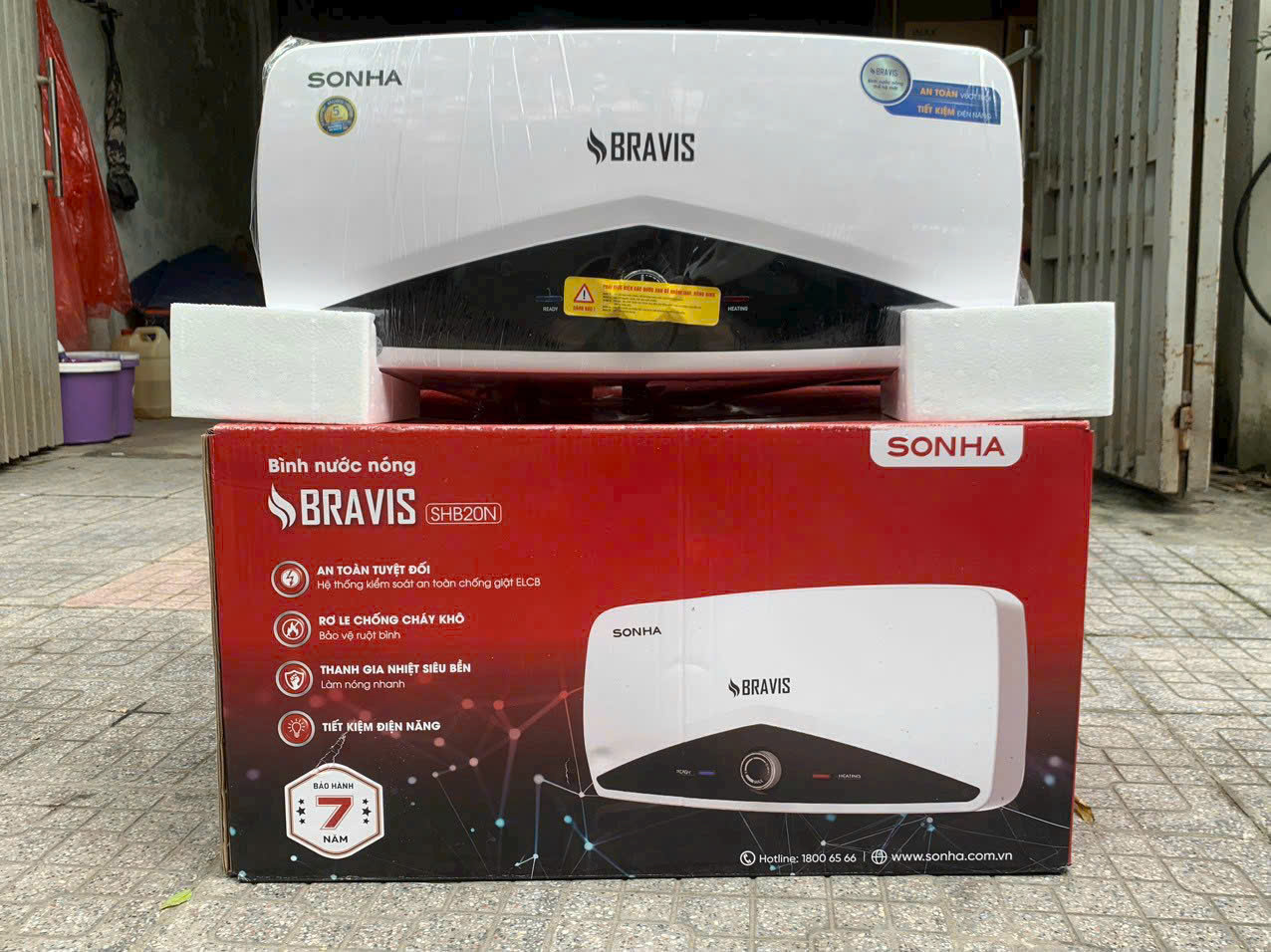 Bình nóng lạnh Sơn Hà Bravis 15L vuông – Dành cho công trình