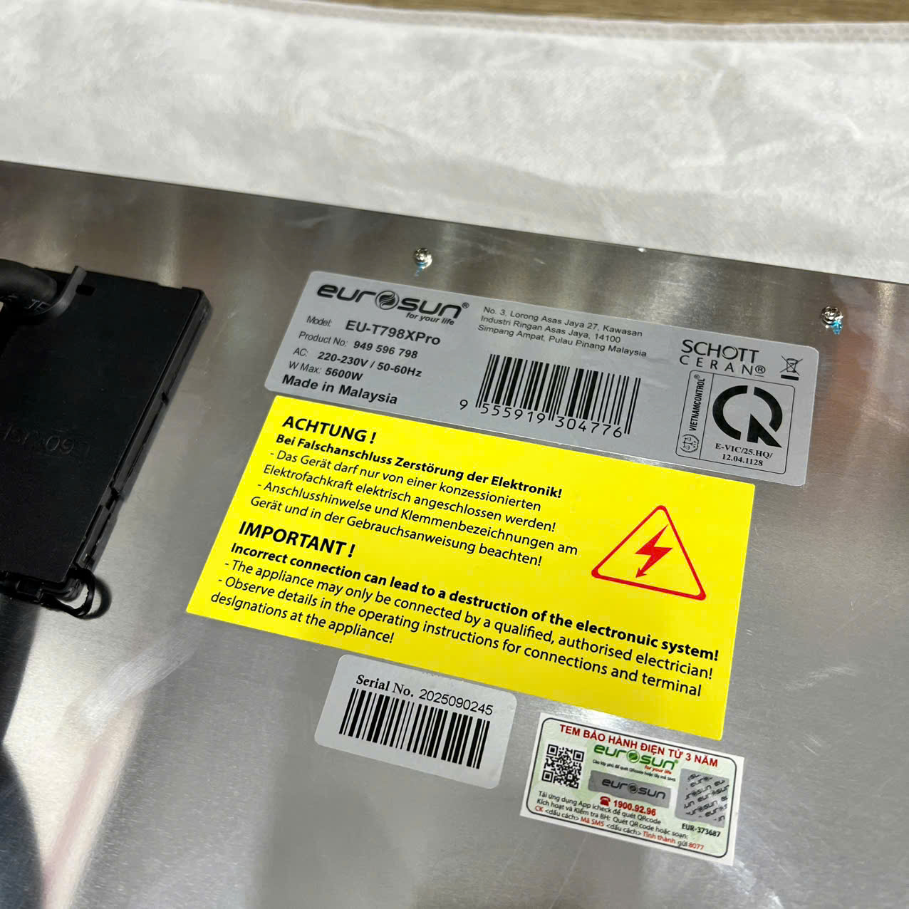 Bếp từ Eurosun EU T798XPro