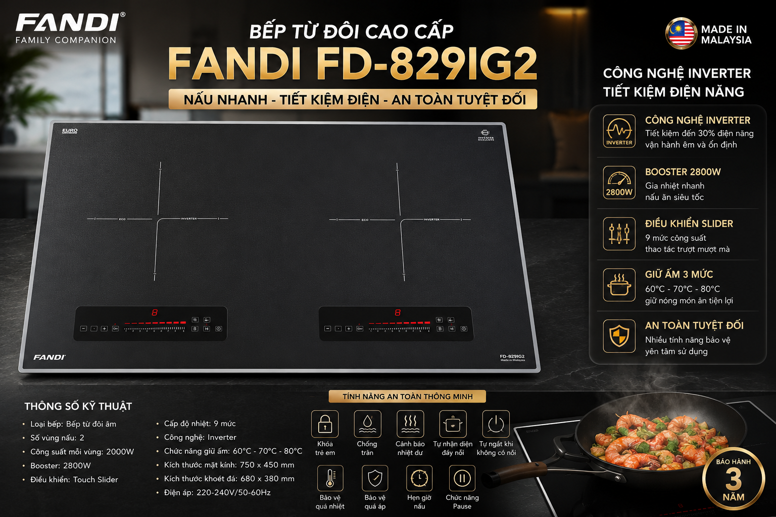 BẾP TỪ FANDI FD-829IG2