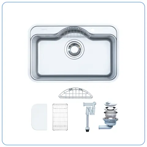 CHẬU RỬA BÁT 1 HỐ NOBINOX ROSA NN975D