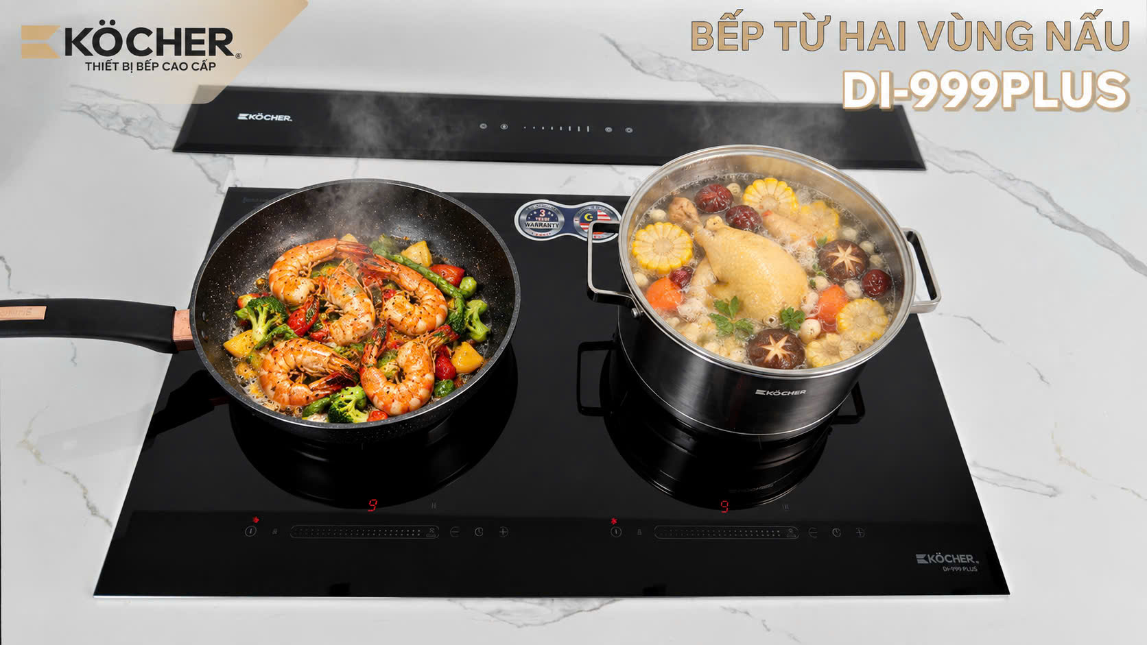 BẾP TỪ ĐÔI KOCHER DI-999 Plus