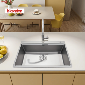 Chậu rửa bát Moomton M7648 inox SUS304 vân sần chống xước