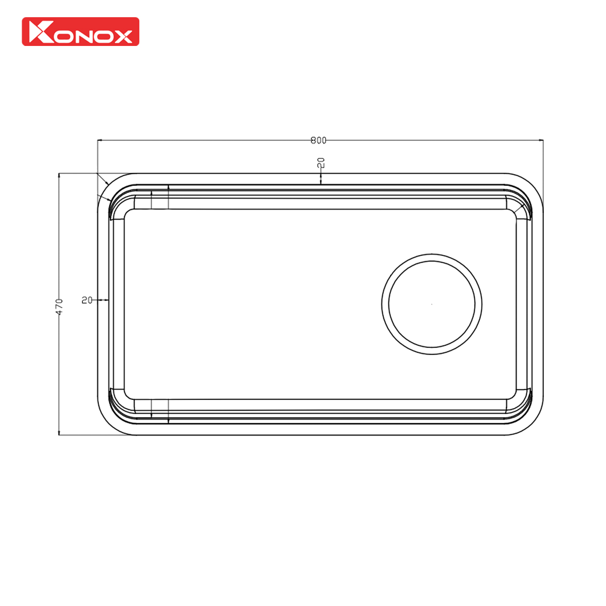 Chậu rửa bát phong cách Nhật R50 Tari 8047SU